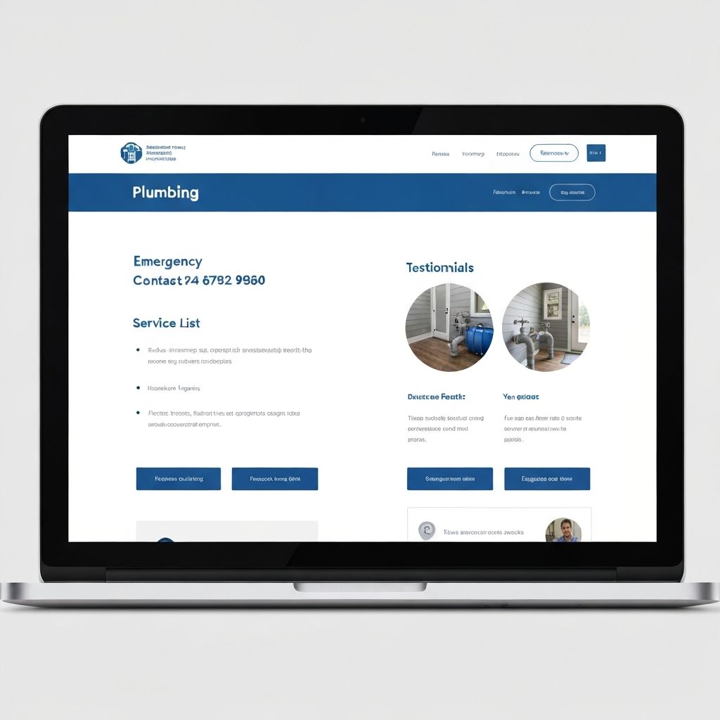 Plumbing Services website example